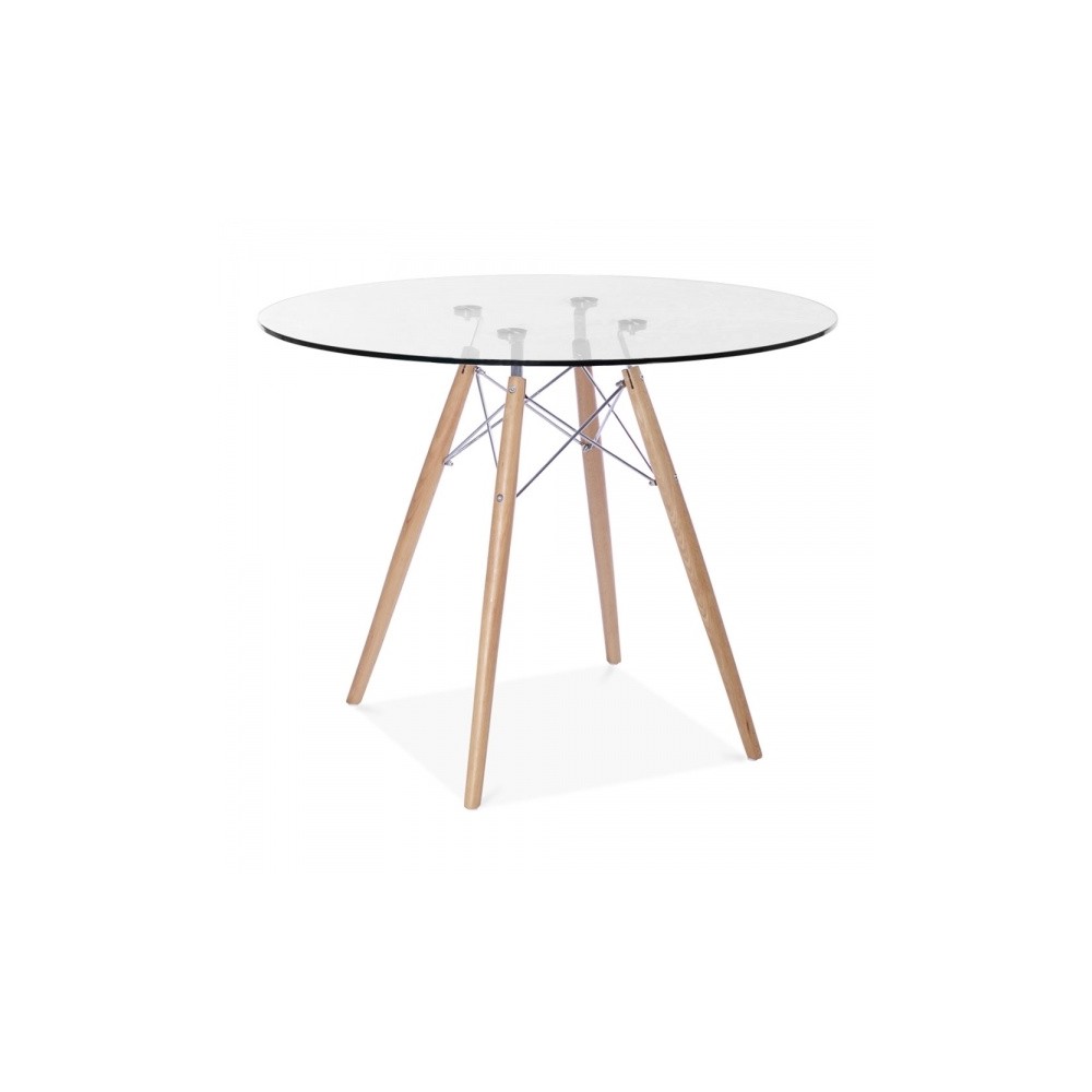 furmod Eames Glazen Stijl Tafel (90 cm)