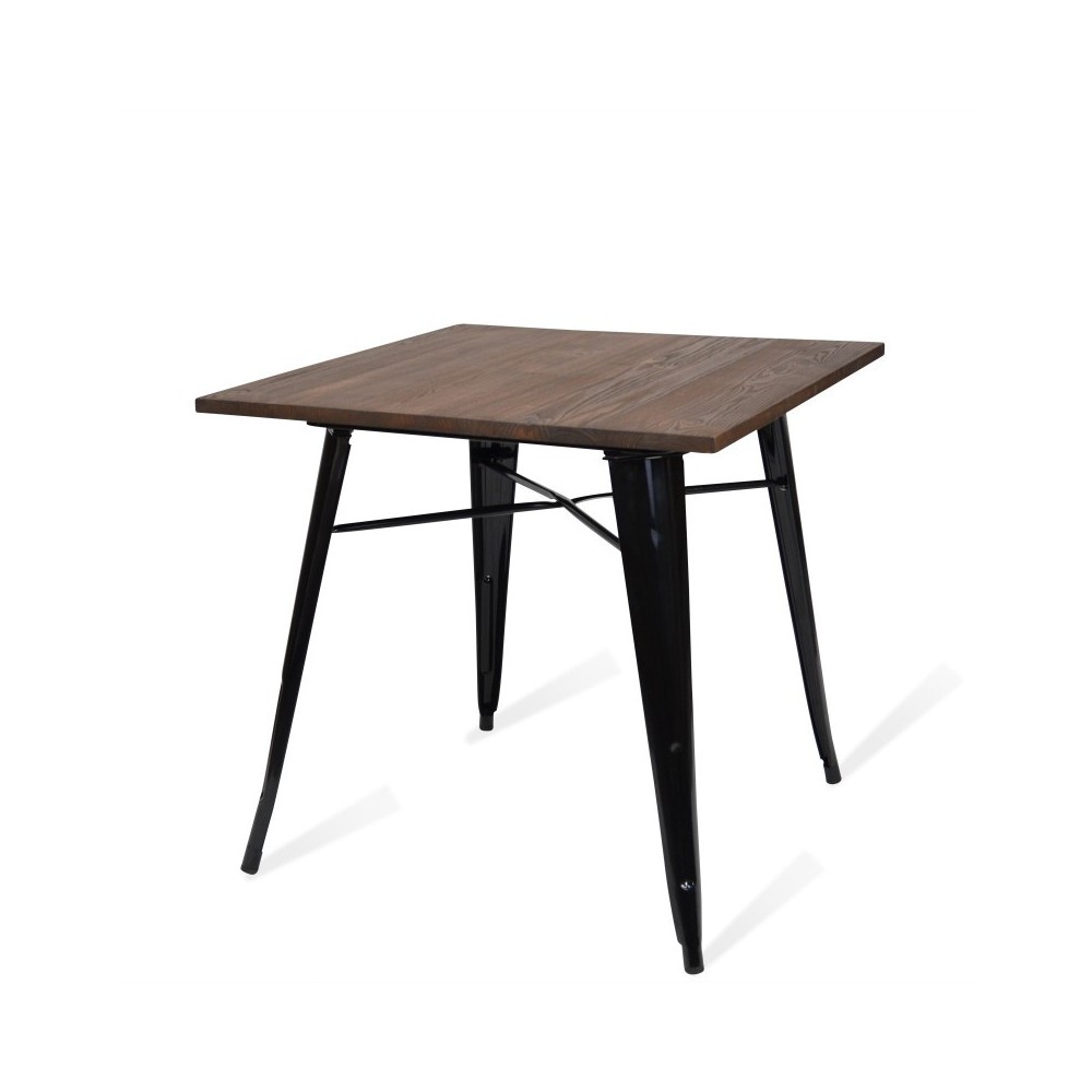 Industriële tafel Bistro Dark Poten Zwart