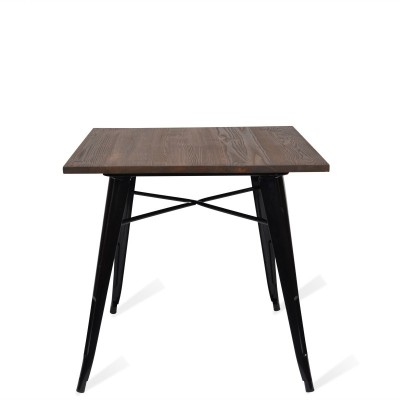 Industriële tafel Bistro Dark Poten Zwart