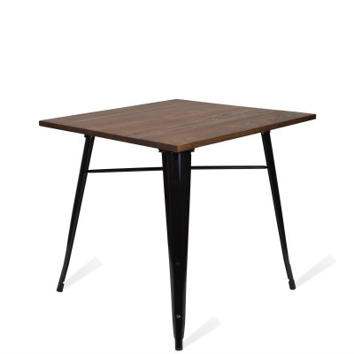 Industriellt bord Bistro Dark Legs Black