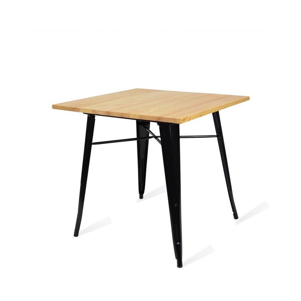 Industriële tafel Bistro Light Poten Zwart