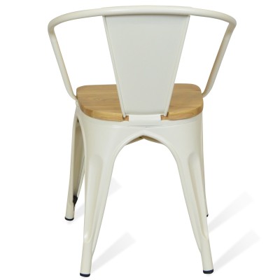 Silla de Metal Bistro Arms Wood