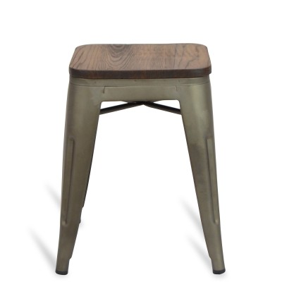 Hocker Bistro Wood Antique 45cm