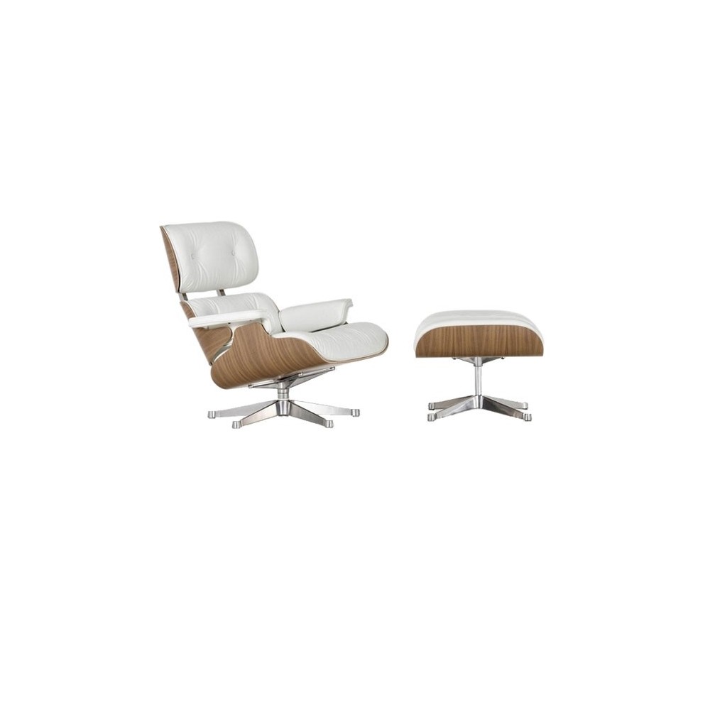 Replica della poltrona Eames Lounge Chair in legno di noce di Charles & Ray Eames