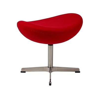 Replica ottomana della sedia Egg in cashmere del designer Arne Jacobsen