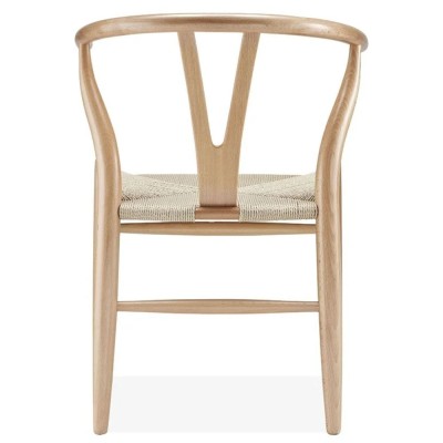 Replica of the high-end Wishbone CH24 Scandinavian chair in beech wood