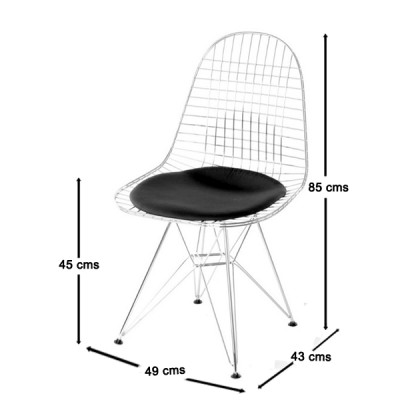 Inspiración Silla Eames Wire DKR con cojín