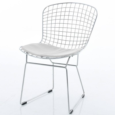 Chrome Bertoia chair replica by Harry Bertoia