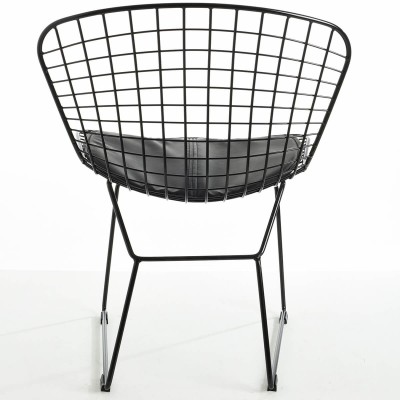 Réplica de la silla Bertoia en acero negro de Harry Bertoia