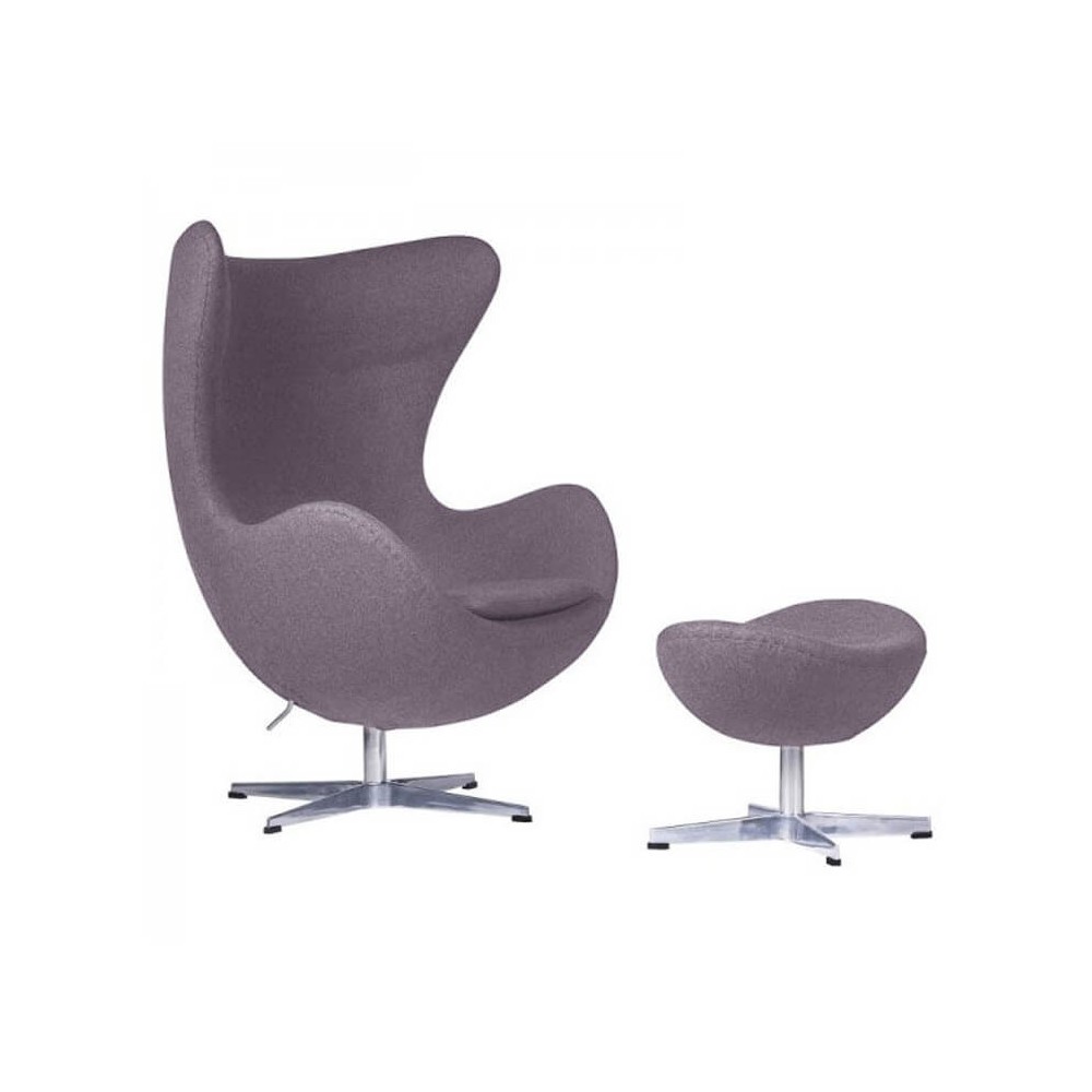 Replica Egg Chair con poggiapiedi del designer Arne Jacobsen