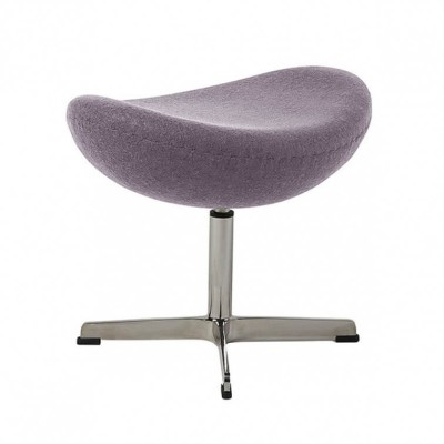 Réplica otomana da cadeira Egg em Cashmere, do designer Arne Jacobsen