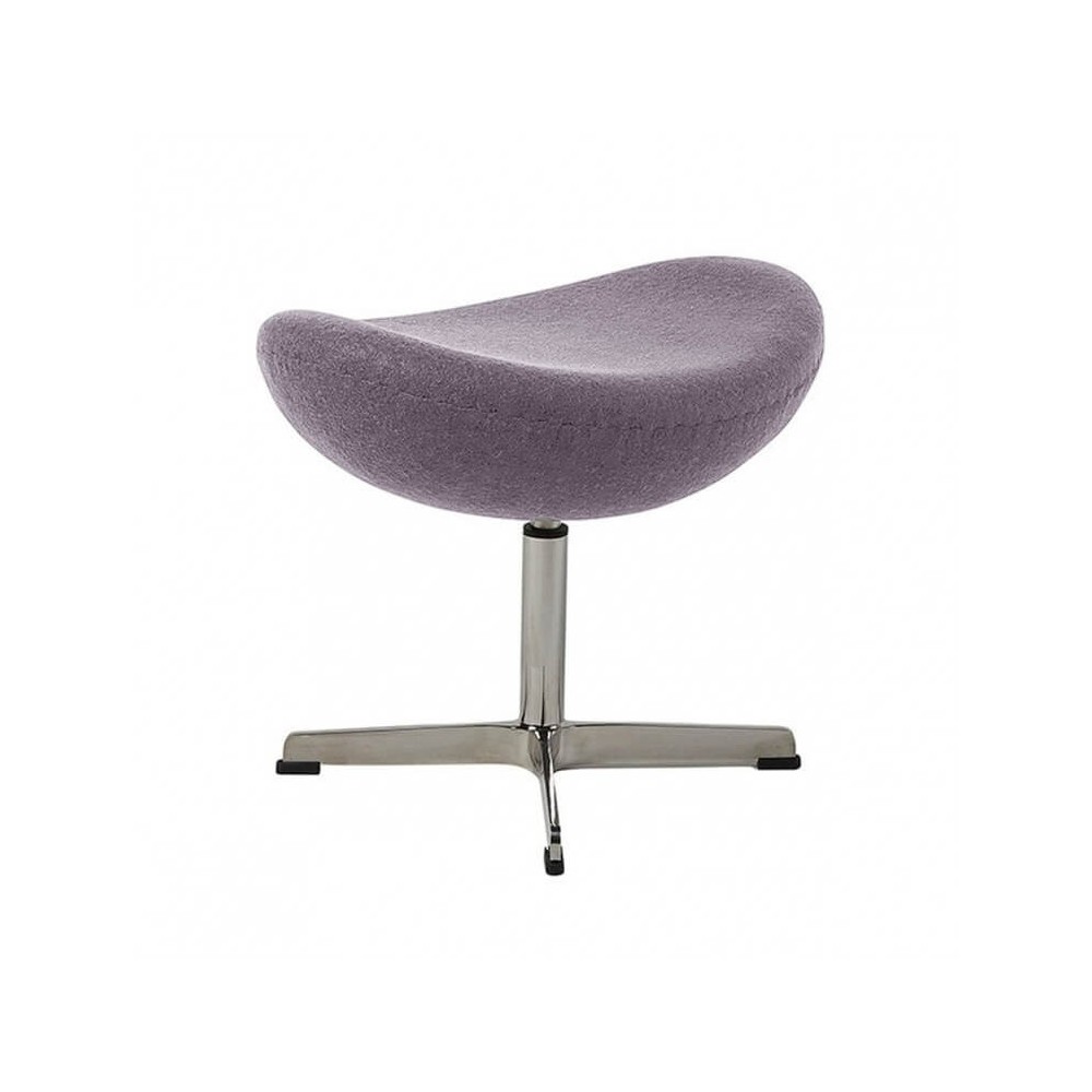 Replica ottomana della sedia Egg in cashmere del designer Arne Jacobsen