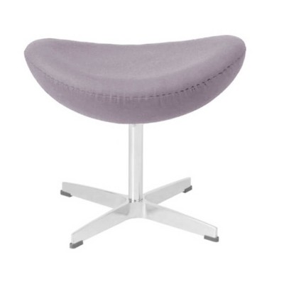 Réplica otomana da cadeira Egg em Cashmere, do designer Arne Jacobsen