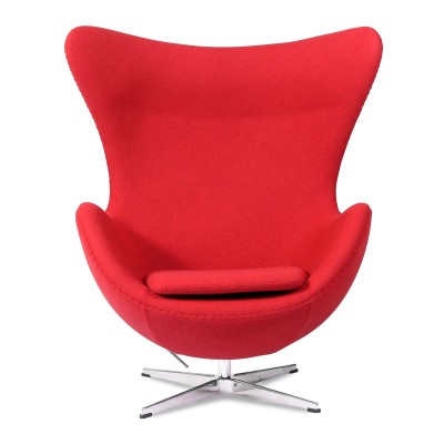 Réplique de la chaise Egg en cachemire du designer Arne Jacobsen