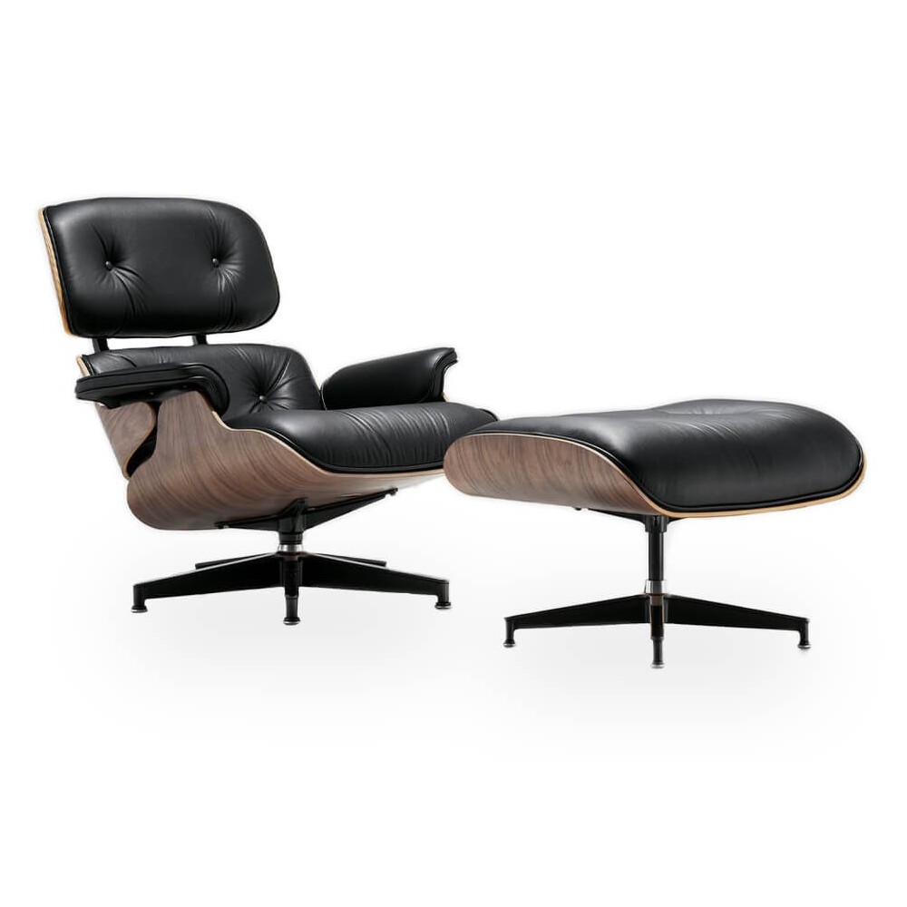 Réplica Eames Lounge Chair en Piel marrón Cognac de Charles & Ray Eames