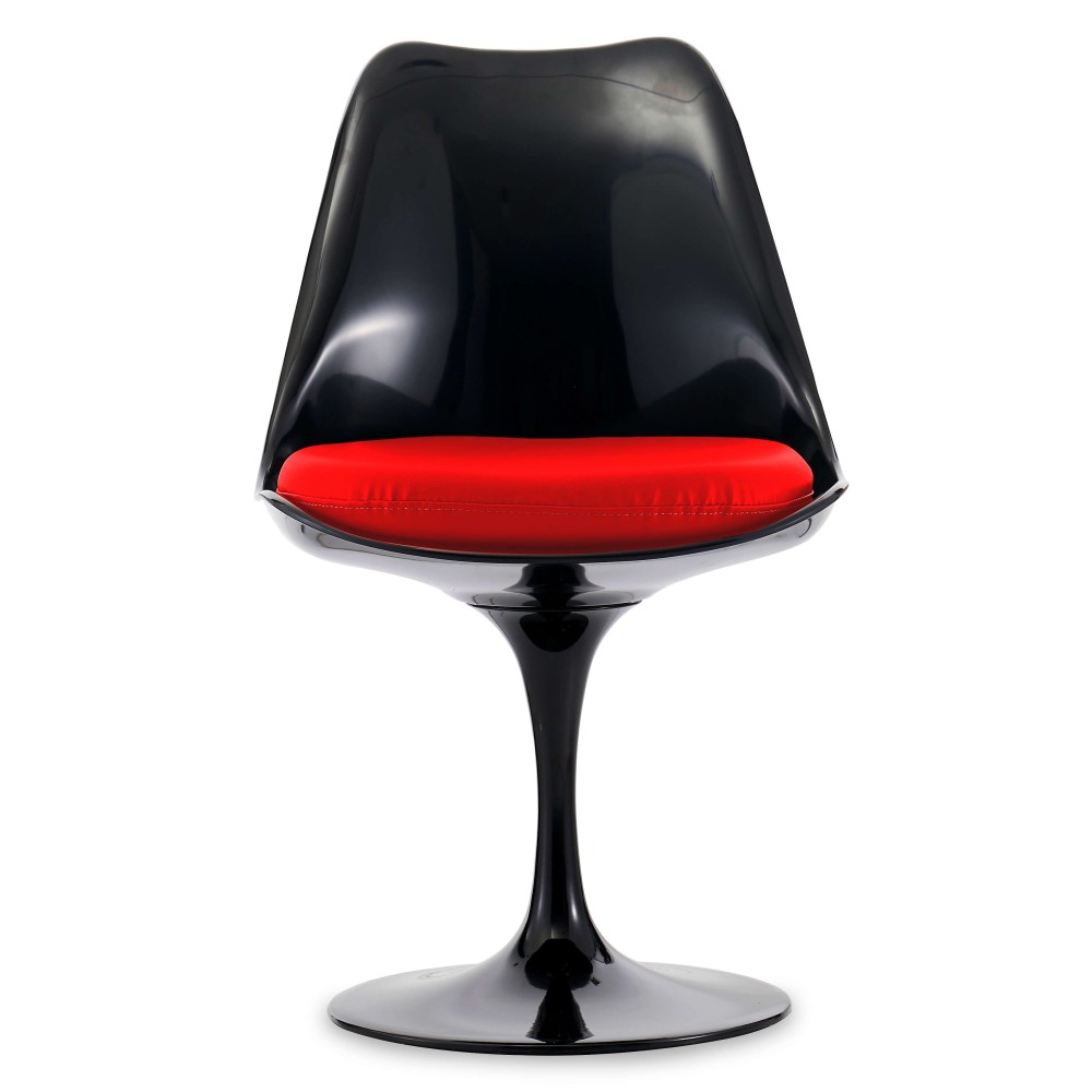 Replik des Tulip Chair alles Schwarz des berühmten Designers Eero Saarinen