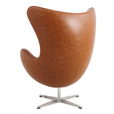 Replica Egg Chair em couro vintage envelhecido