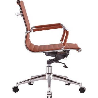 Alu Lowback Office Chair in Faux Leather