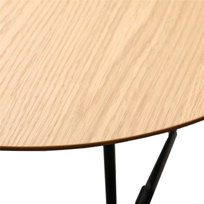 Table Basse Ronde 80cm en Bois de Chêne