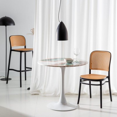 Synthetic Rattan High Stool