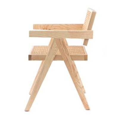 Replica Chandigarh chair with arms by designer Pierre Jeanneret 