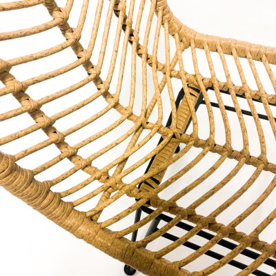 Cadeira Le Midi em rattan adequada para exterior