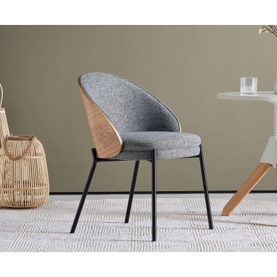 Nordic Earth chair with cotton cushion