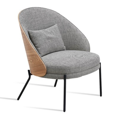 Nordic Earth armchair with cotton cushion