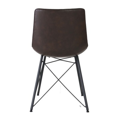 Jules Industrial Chair Upholstered in Leatherette