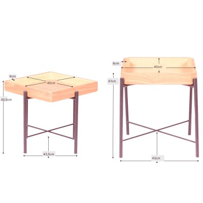 Earth bijzettafel set