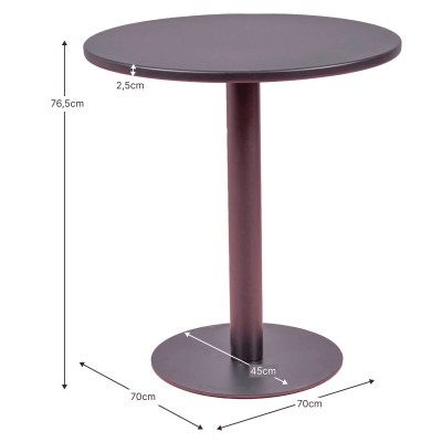 Seville high table in steel