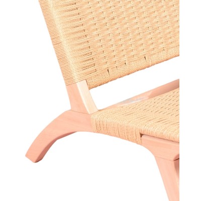 Nordic Forest armchair in beech wood and natural rope