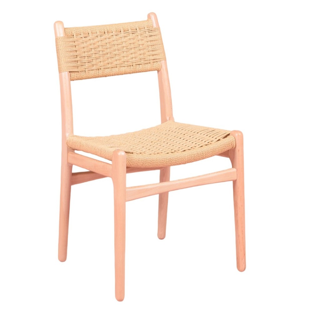 Liam Nordic chair in beech wood and natural rope