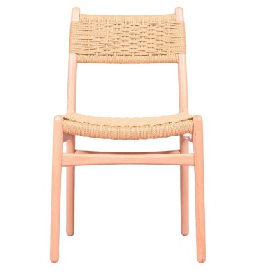 Liam Nordic chair in beech wood and natural rope