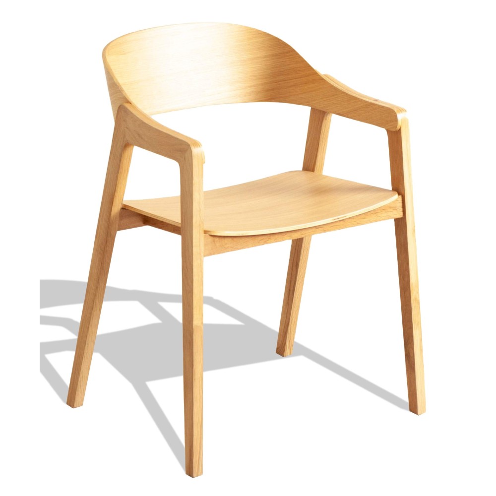 Minimalist Nordic Soho chair with arms