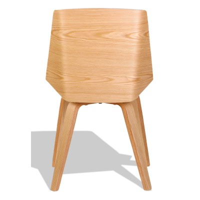 Nordic Plywood S chair with leatherette and maple wood cushion