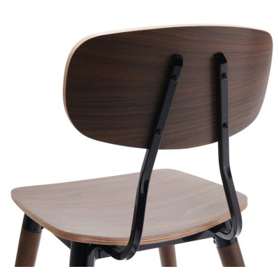 Copine industrial chair in walnut wood