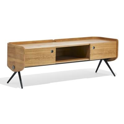 Mueble television Oakland en madera de roble maciza