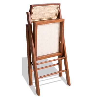 Compass Folding Chair in natural rattan