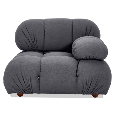 Right corner sofa Laurel upholstered in bouclé