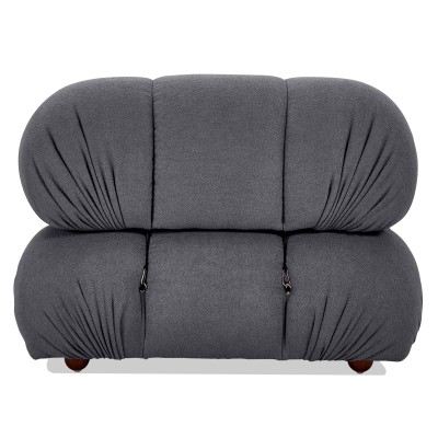 Right corner sofa Laurel upholstered in bouclé