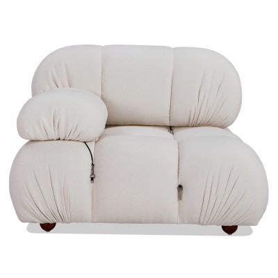 Laurel-Sofa mit Bouclé-Polsterung auf der rechten Armlehne