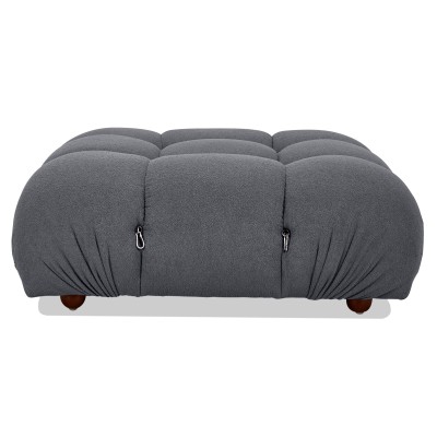 Laurel sofa footrest upholstered in bouclé