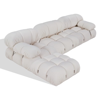 Divano componibile 3 pezzi Laurel con pouf