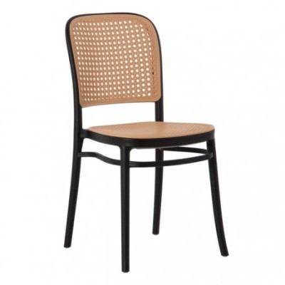 Pack 4 Moulin chairs in synthetic rattan