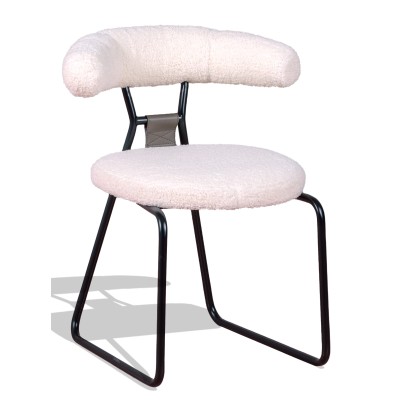 Chaise design Oxford tapissée en bouclé