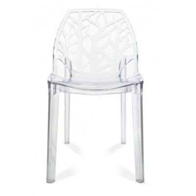 PACK 4 TRANSPARENT VEGTAL CHAIRS