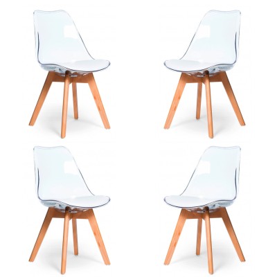 PACK 4 TRANSPARENT VERONA CHAIRS